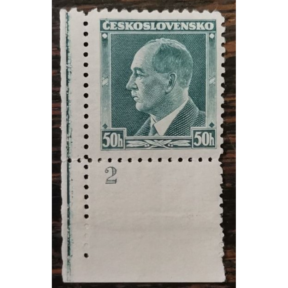 Známky s deskovým číslem ČSR, 50h, Pof.314** 