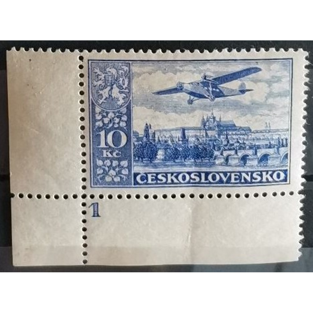 Selo com número de chapa Tchecoslováquia, 10 Kč, Mi.309, MNH** 