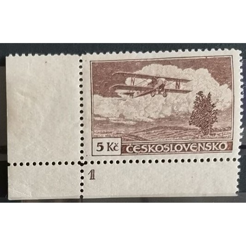 Selo com número de chapa Tchecoslováquia, 5 Kč, Mi.308, MNH** 