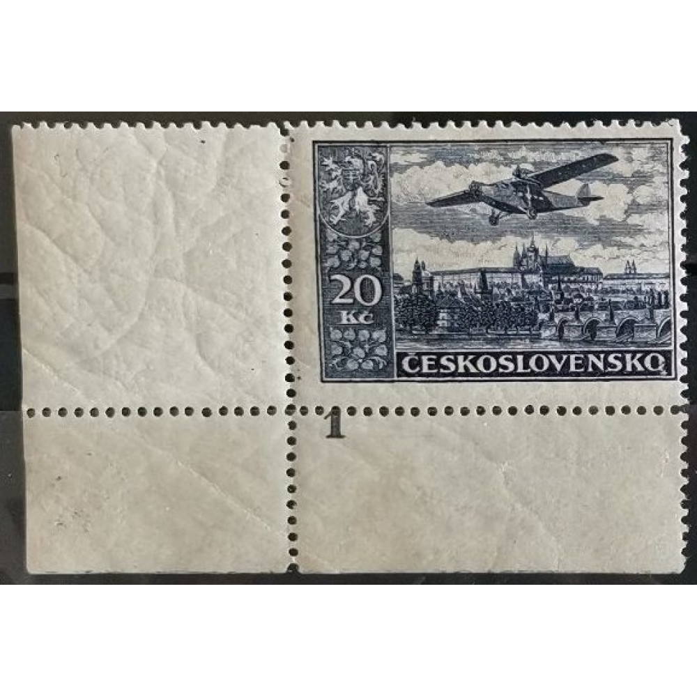 Selo com número de chapa Tchecoslováquia, 20 Kč, Mi.310, MNH** 