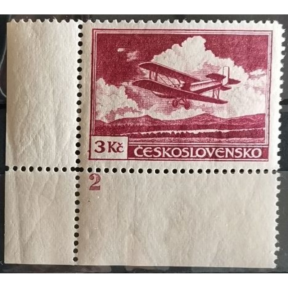 Selo com número de chapa Tchecoslováquia, 3 Kč, Mi.306, MNH** 