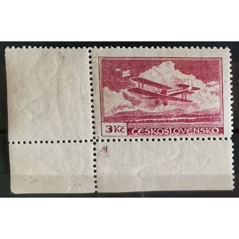 Selo com número de chapa Tchecoslováquia, 3 Kč, Mi.306, MNH** 
