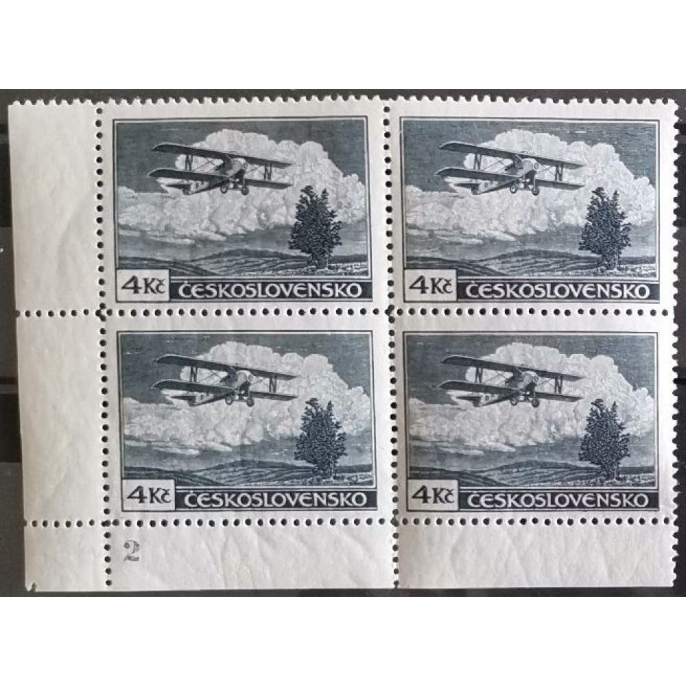 Selo com número de chapa Tchecoslováquia, 4 Kč, Mi.307, MNH** 