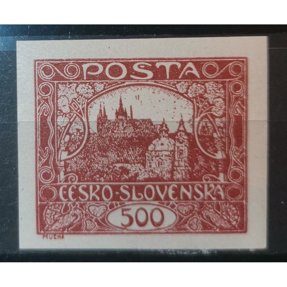Sello Checoslovaquia, 500h, Mi.33, MH*