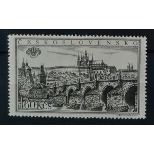 Mezinárodní výstava poštovní známke PRAGA 1955 - Pražský hrad a Karlův mos