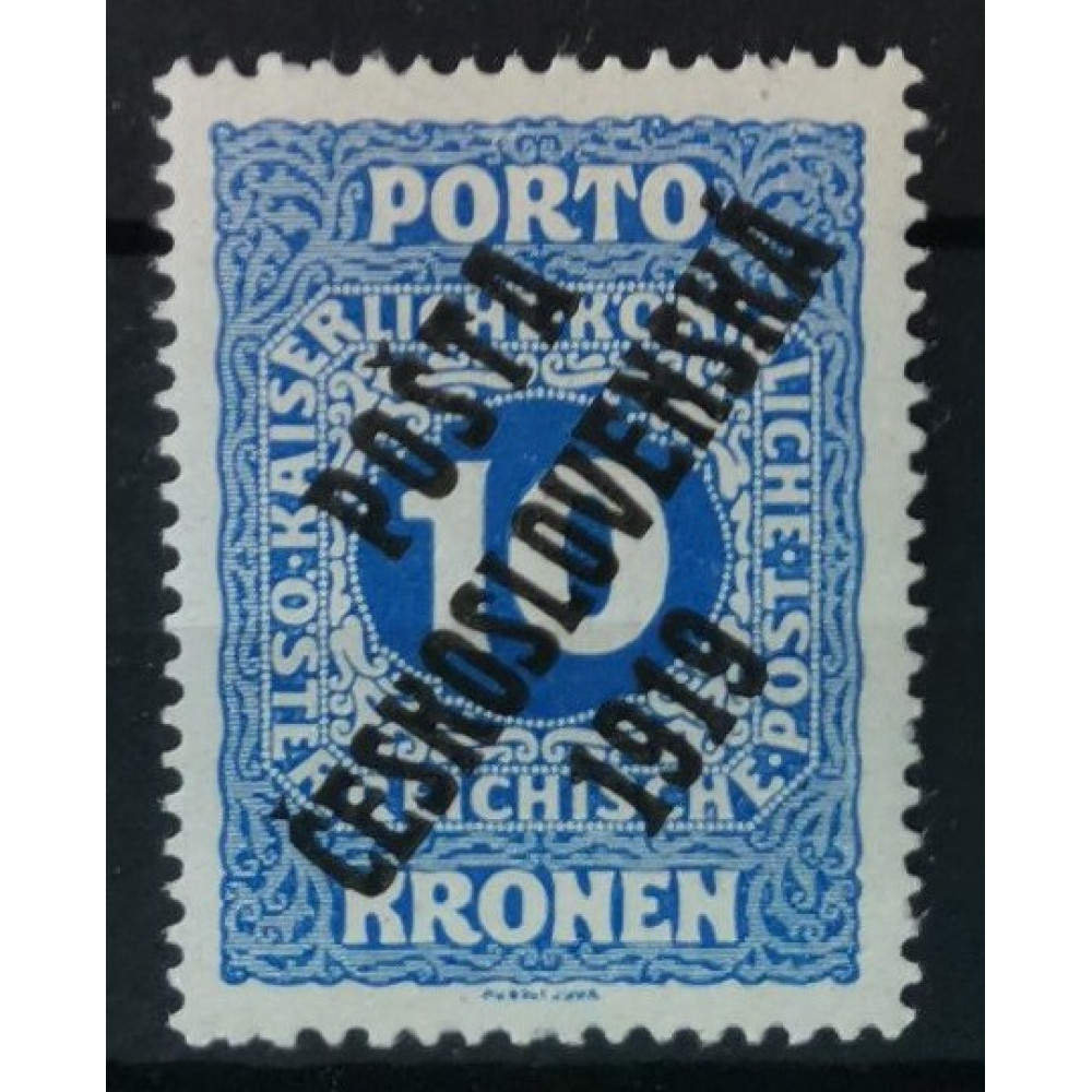Briefmarke Tschechoslowakie PČ 1919, 10K, Mi.91, MH* 