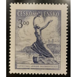 Celostátní výstava poštovních známek Bratislava 1952 - 3 Kčs modrá