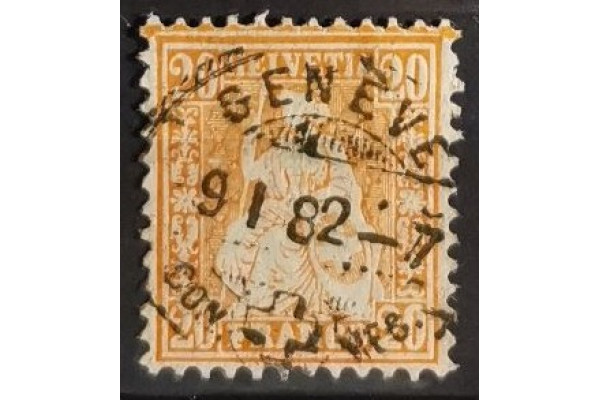 Známka Švýcarsko, 20(C), Mi.40# 