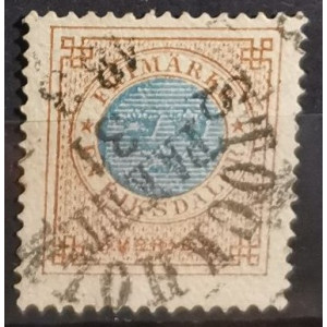 Známka Švédsko, 1 Rdr, Mi.26A#, zoubkování: 14