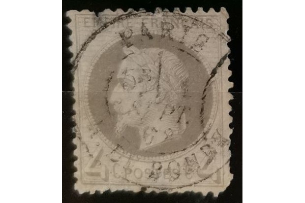 Známka Francie, 4 C, Mi.26b#, zoubkování: 14:131/2
