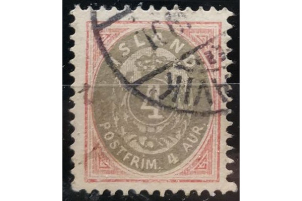 Známka Island, 4 aur, Mi.20#, zoubkování: 12 3/4