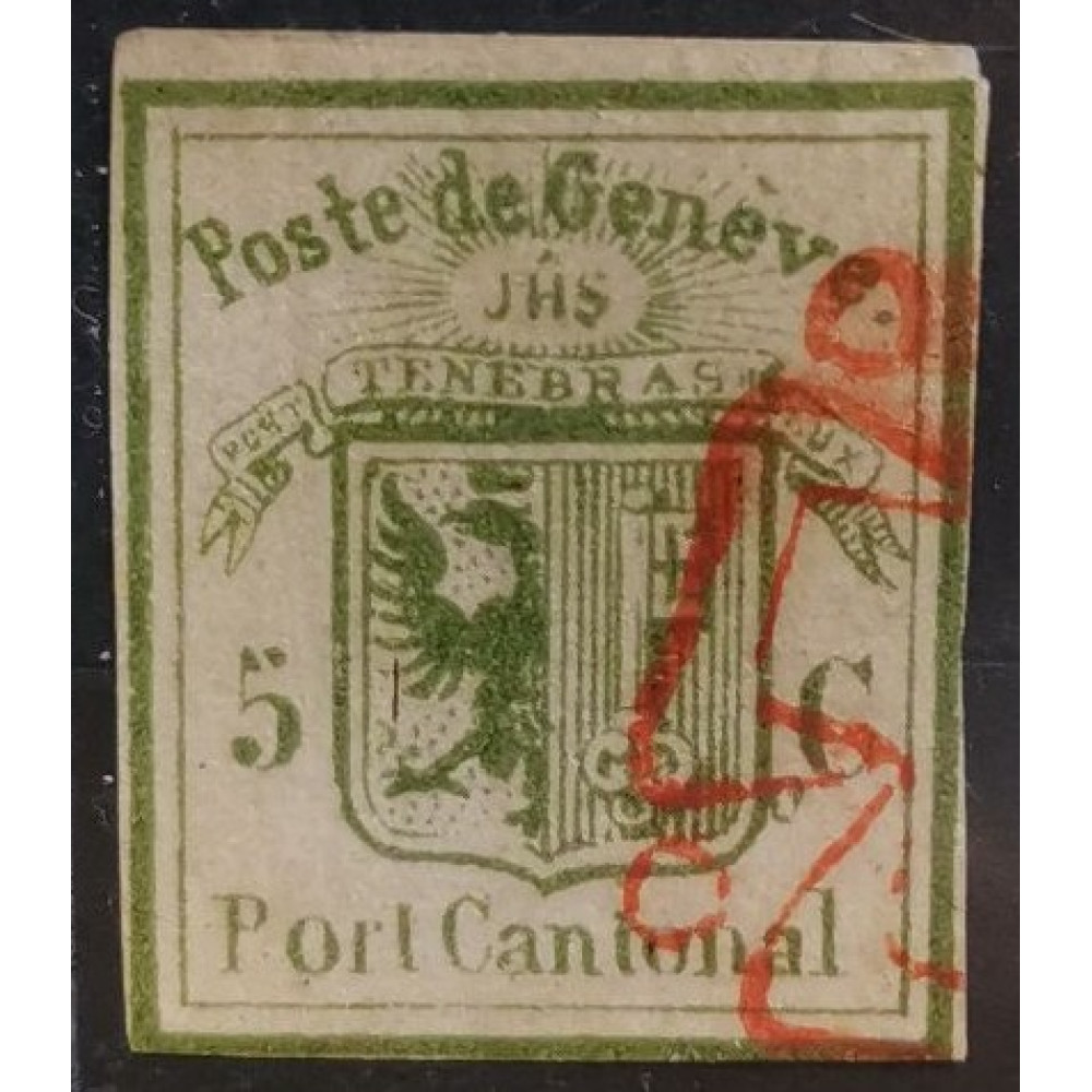 Sello Suiza, 5 C, Mi.GAA1, Usado/# 