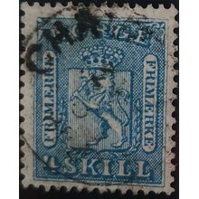 Stamp Norway, 4 skilling, Mi.8, Used/# 