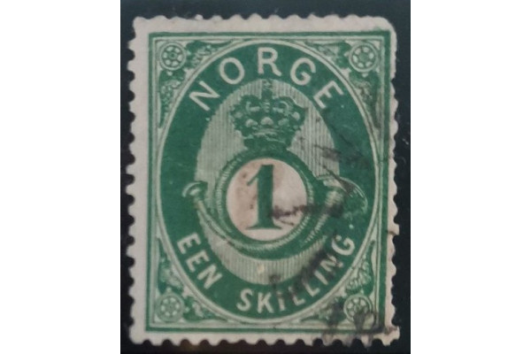 Známka Norsko, 1 skilling, Mi.16a# 