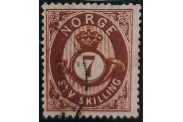 Známka Norsko, 7 skilling, Mi.21# 