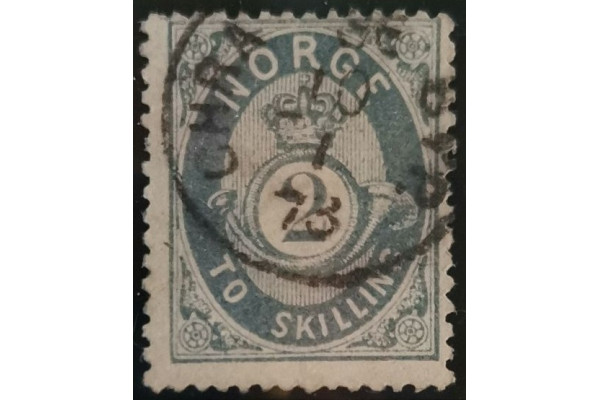 Známka Norsko, 2 skilling, Mi.17b# 