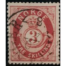 Známka Norsko, 3 skilling, Mi.18a# 
