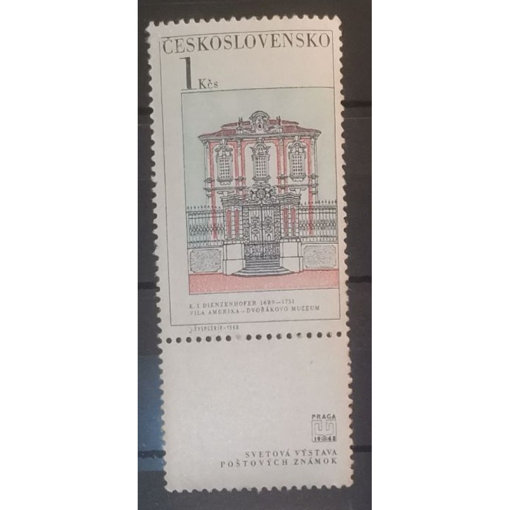 Briefmarke mit Ziefeldern Tschechoslowakie, 1Kčs, Mi., MH* 