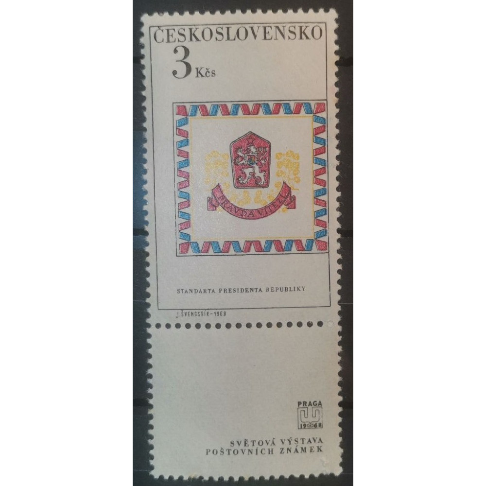 Briefmarke mit Ziefeldern Tschechoslowakie, 3Kčs, Mi., MH* 