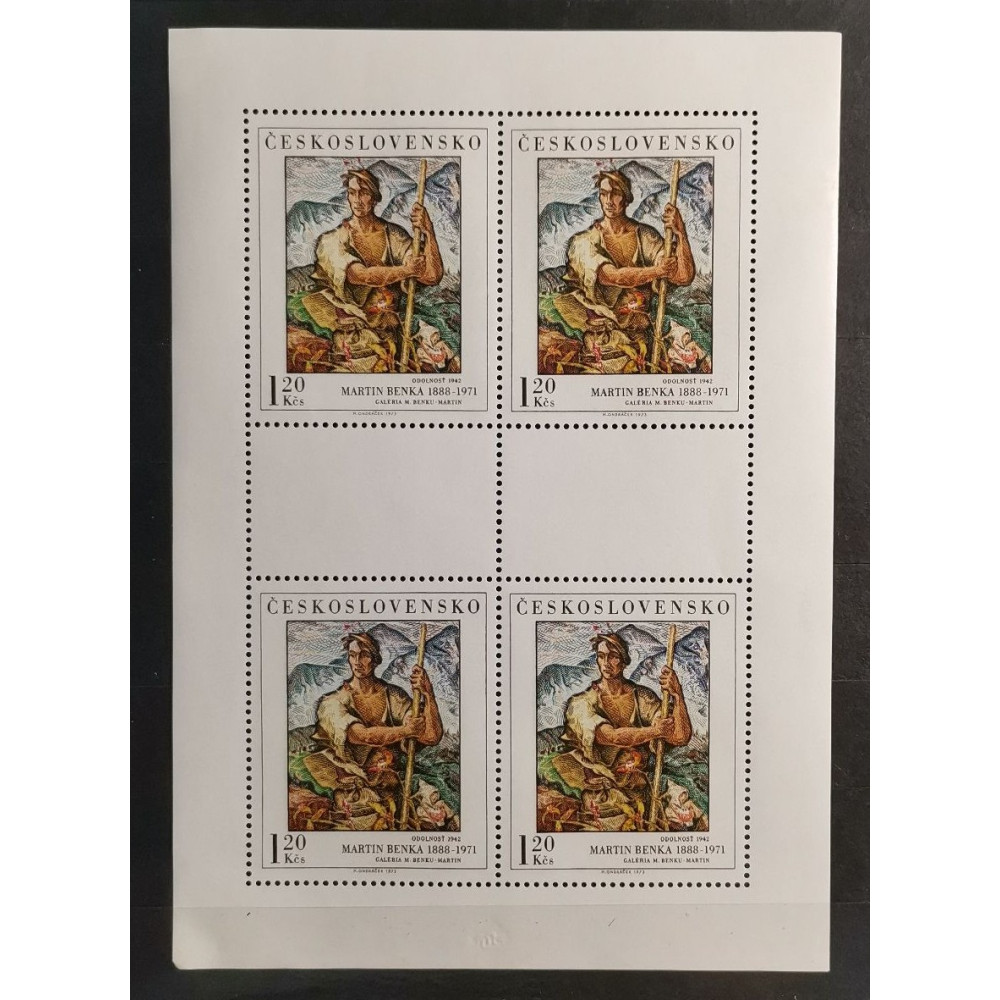 Hojita bloque PL Checoslovaquia, 1,20Kčs, Mi., MNH** 