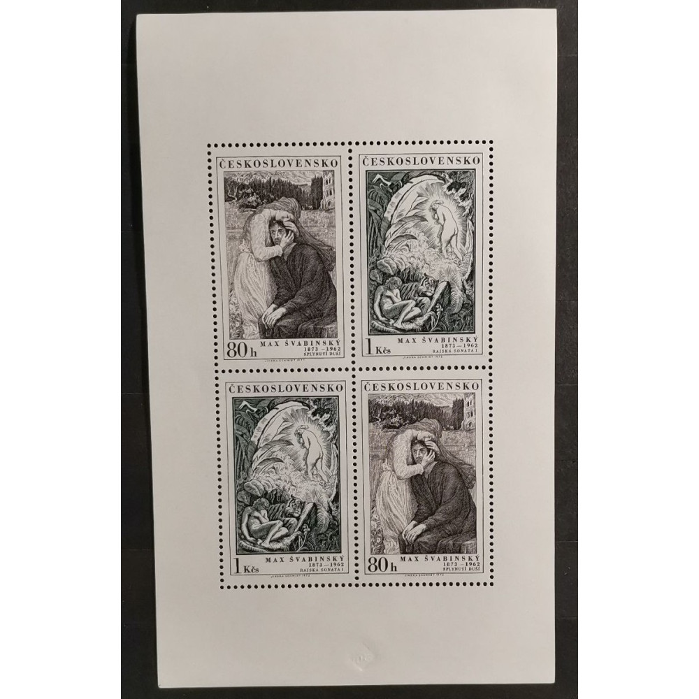 Hojita bloque PL Checoslovaquia, 80h, Mi., MNH** 