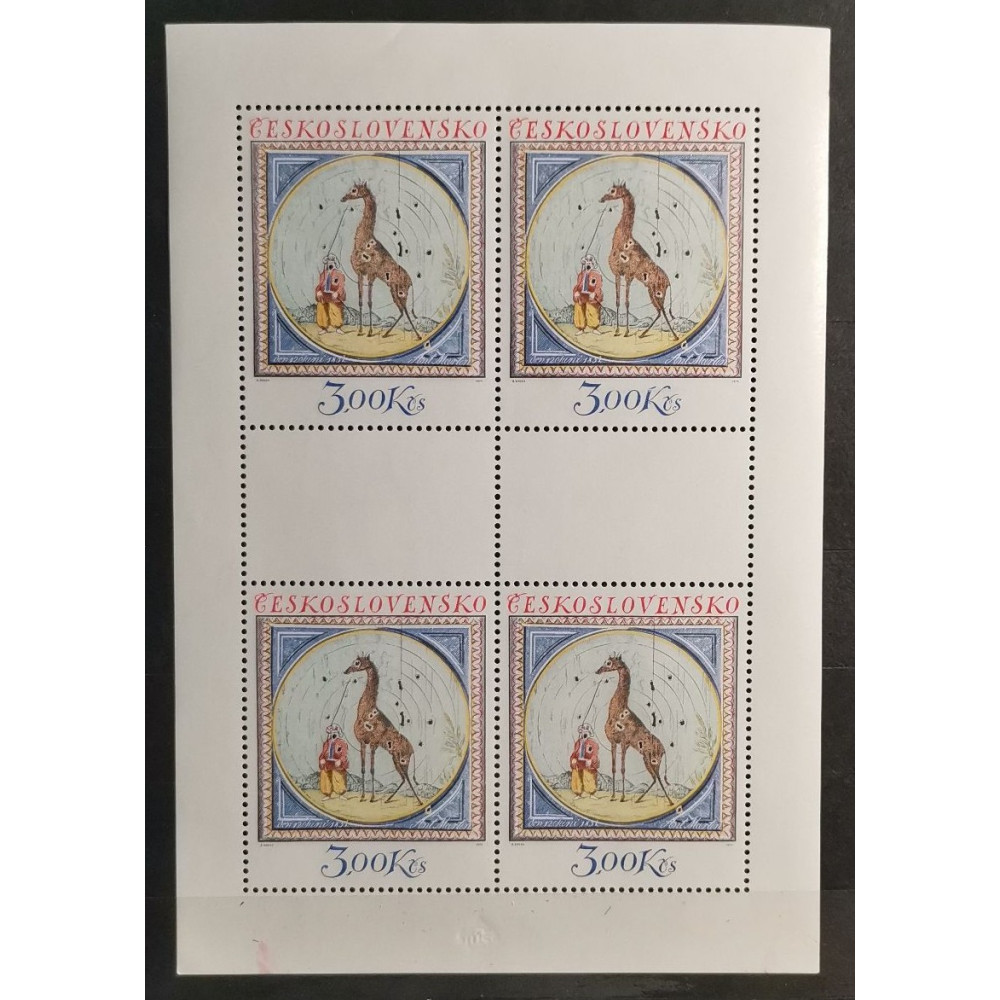 Hojita bloque PL Checoslovaquia, 3Kčs, Mi., MNH** 