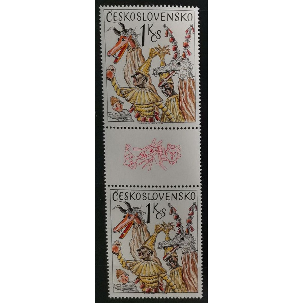 Briefmarke Tschechoslowakie, 1Kčs, Mi., MH* 