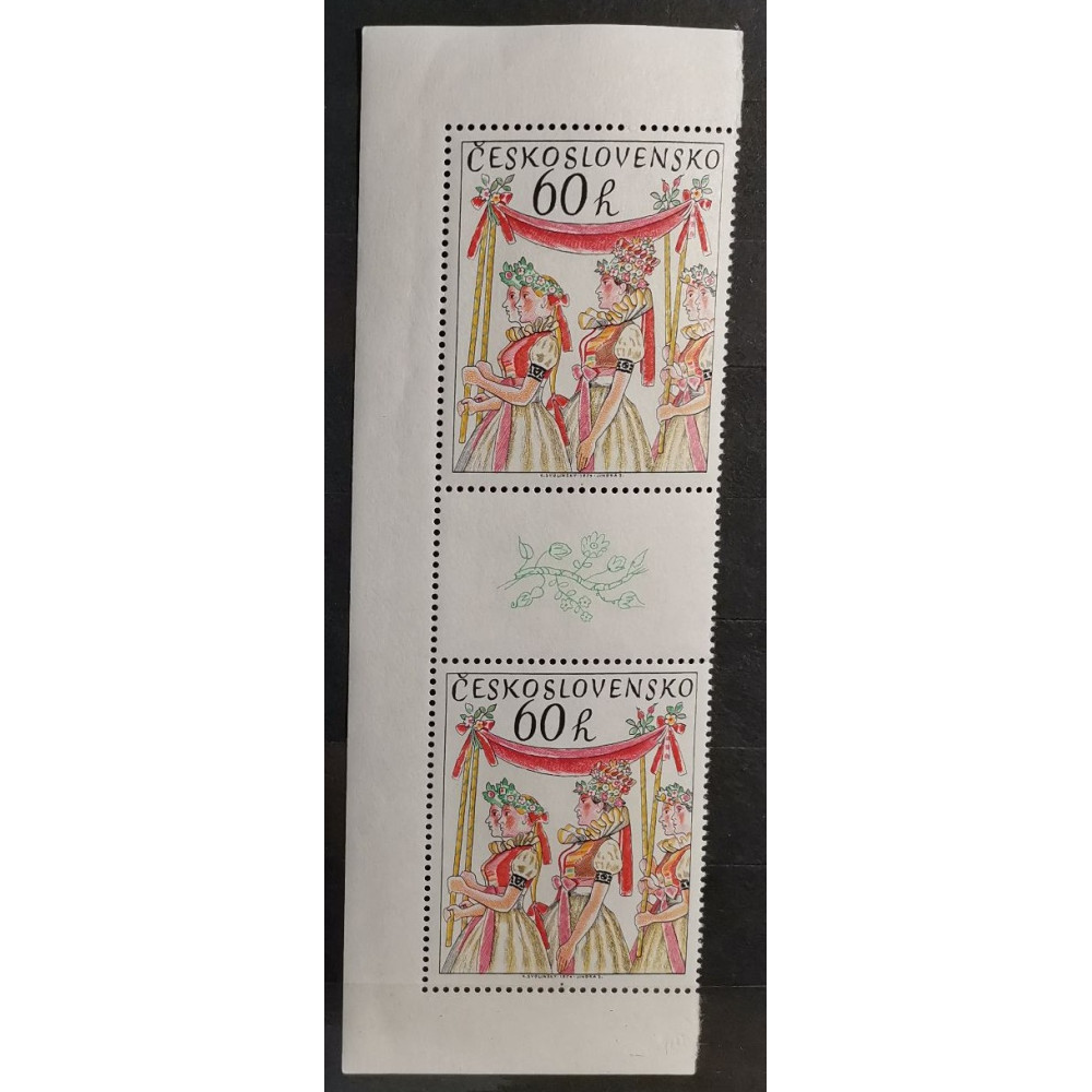 Briefmarke Tschechoslowakie, 60h, Mi., MH* 