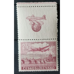 Stamp with coupons Czechoslovakia, 24 Kčs, Mi.496, MNH** 