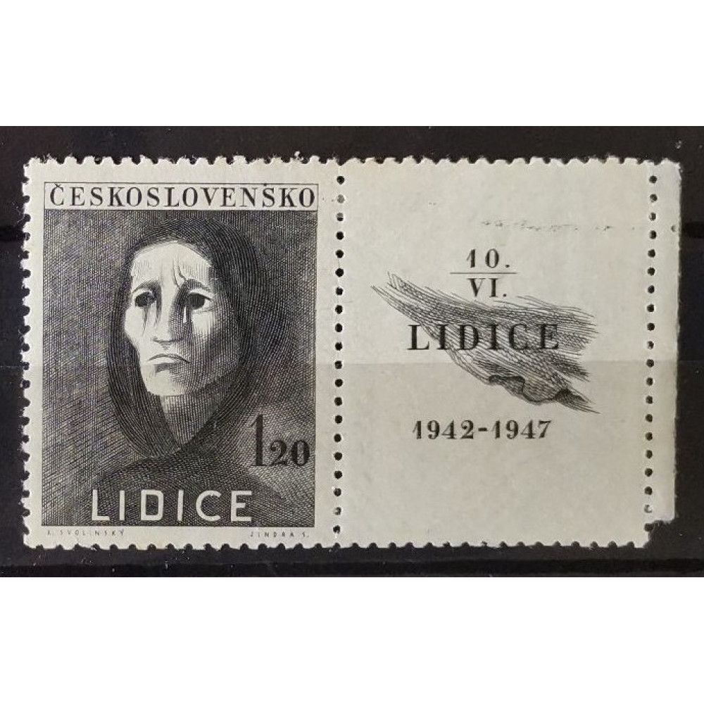 Sello con viñetas Checoslovaquia, 1,20 Kčs, Mi.518, MNH** 