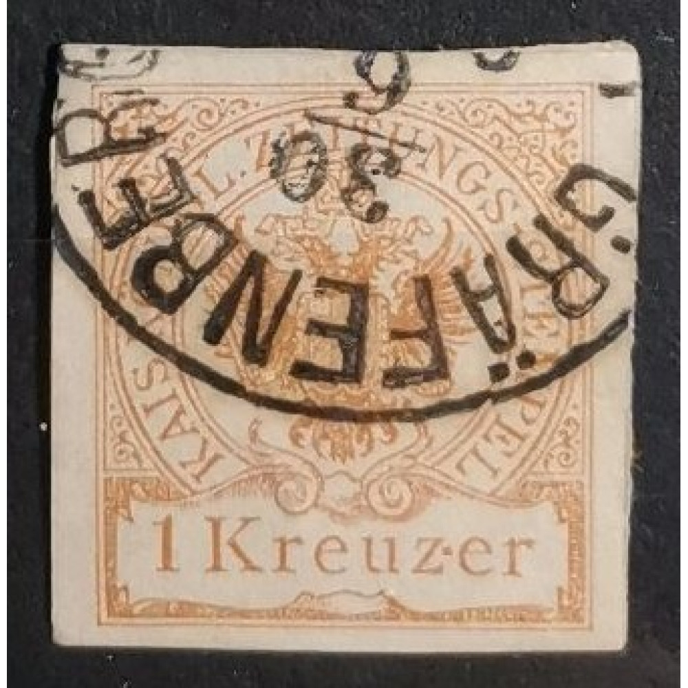 Selo Áustria, 1 Kr, Z7, Usado/# 