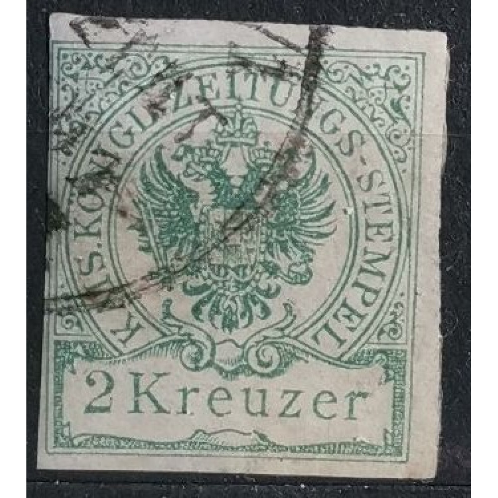 Briefmarke Österreich 2 Kr, Z8, Used/# 