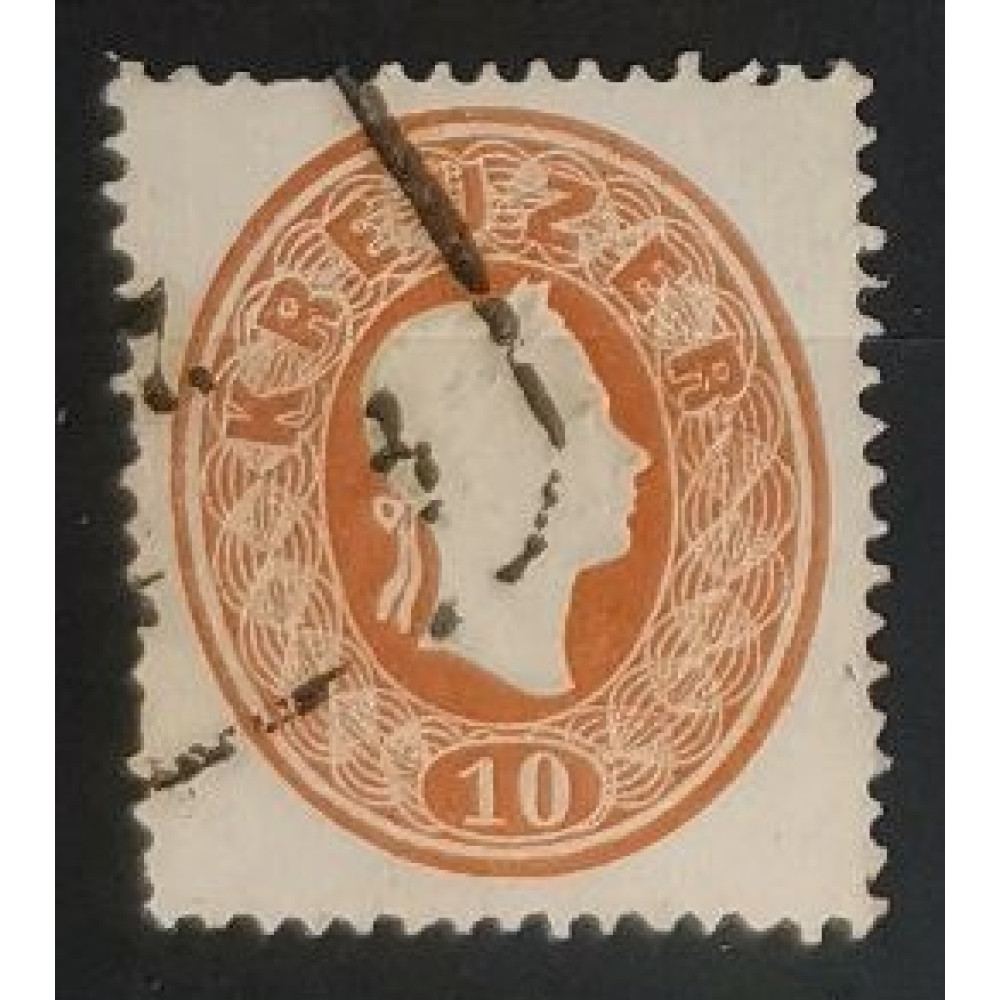 Selo Áustria, 10Kr, Mi.21, Usado/# 