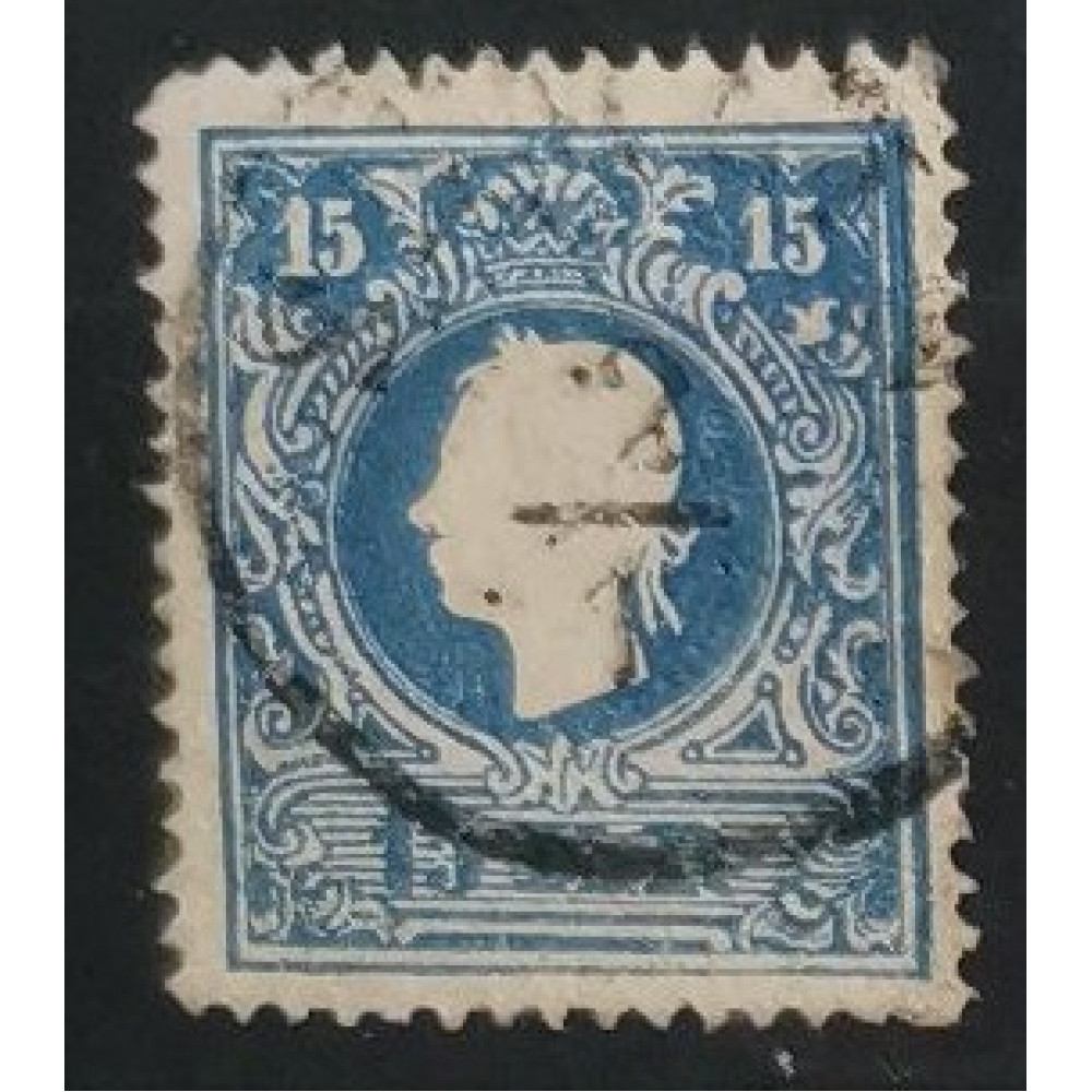 Sello Austria, 15Kr, Mi.15II, Usado/# 