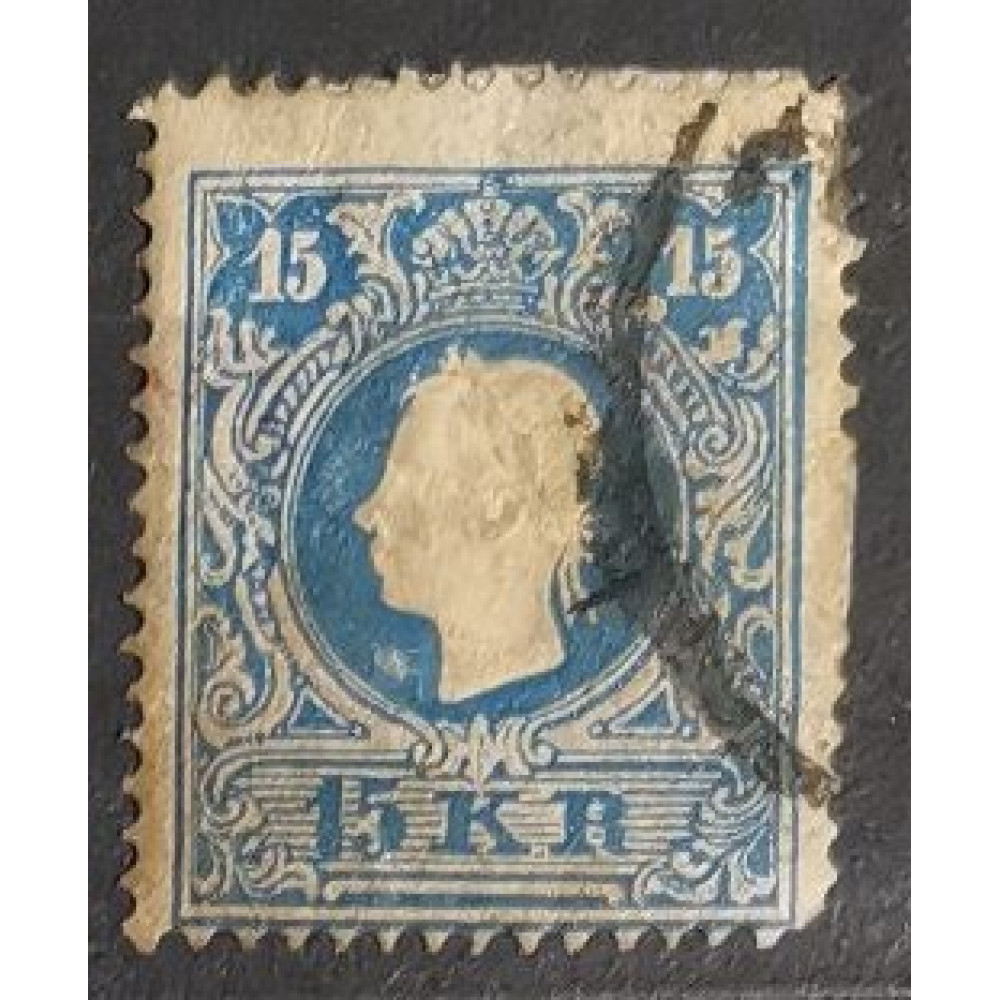 Sello Austria, 15Kr, Mi.15II, Usado/# 