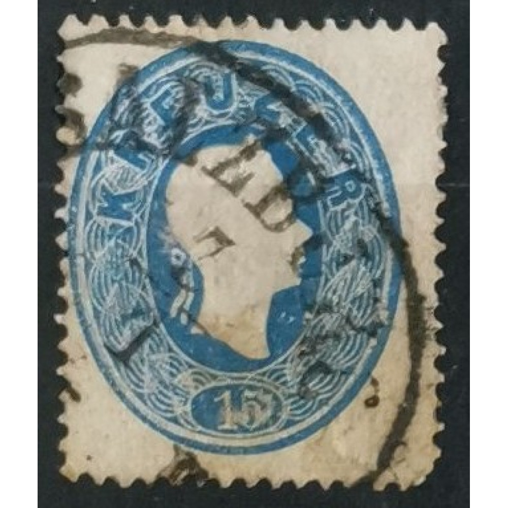 Sello Austria, 15Kr, Mi.22, Usado/# 