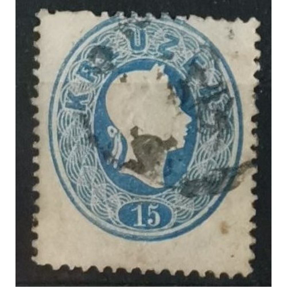 Sello Austria, 15Kr, Mi.22, Usado/# 