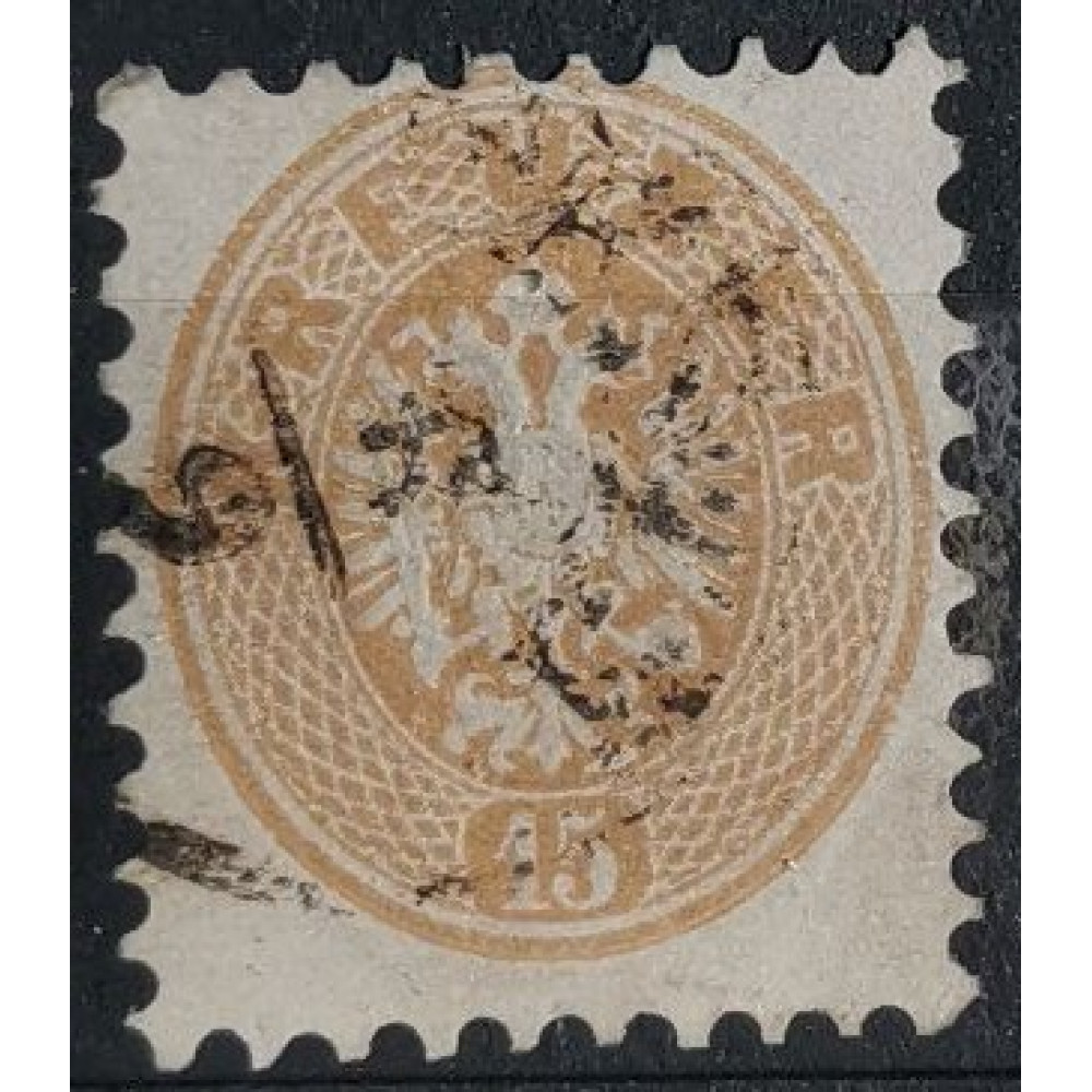 Selo Áustria, 15Kr, Mi.34, Usado/# 