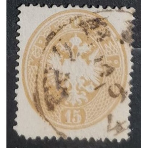 Známka Rakousko, 15Kr, Mi.28#, zoubkování: 14