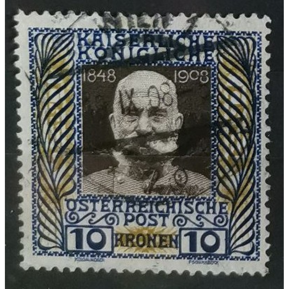 Selo Áustria, 10Kr, Mi.156, Usado/# 