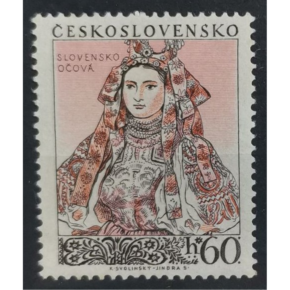 Briefmarke Tschechoslowakie, 60 h, Mi.921, MH* 