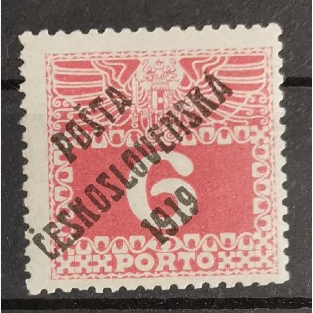 Sello Checoslovaquia PČ 1919, 6h, Mi.76, MNH** 