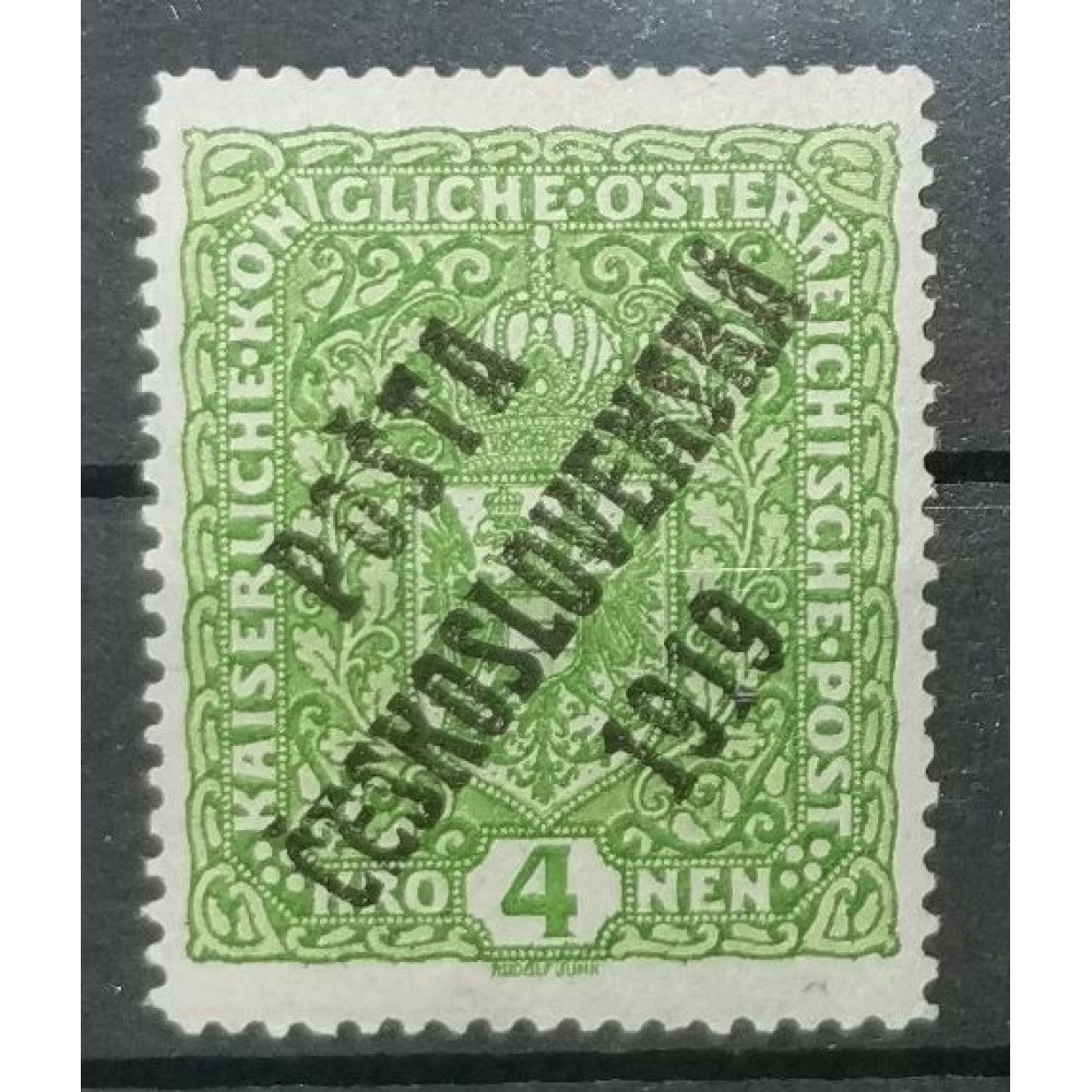 Sello Checoslovaquia PČ 1919, 10K, Mi.58, MH* 