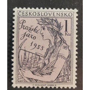 Pražské jaro 1955 - postava s lyrou