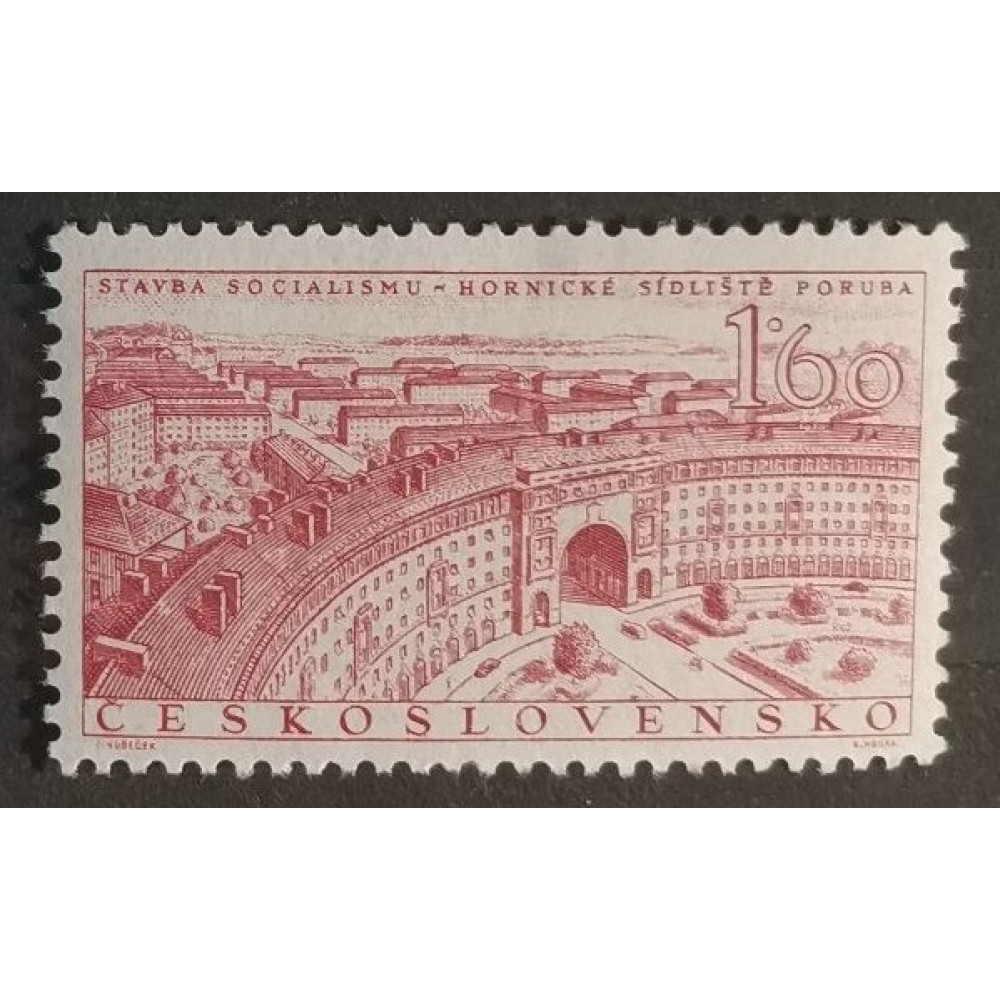 Briefmarke Tschechoslowakie, 1,60 Kčs, Mi.948, MH* 