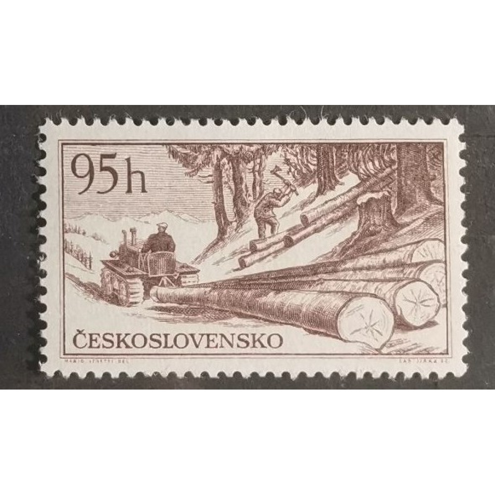 Briefmarke Tschechoslowakie, 95h, Mi.987, MH* 