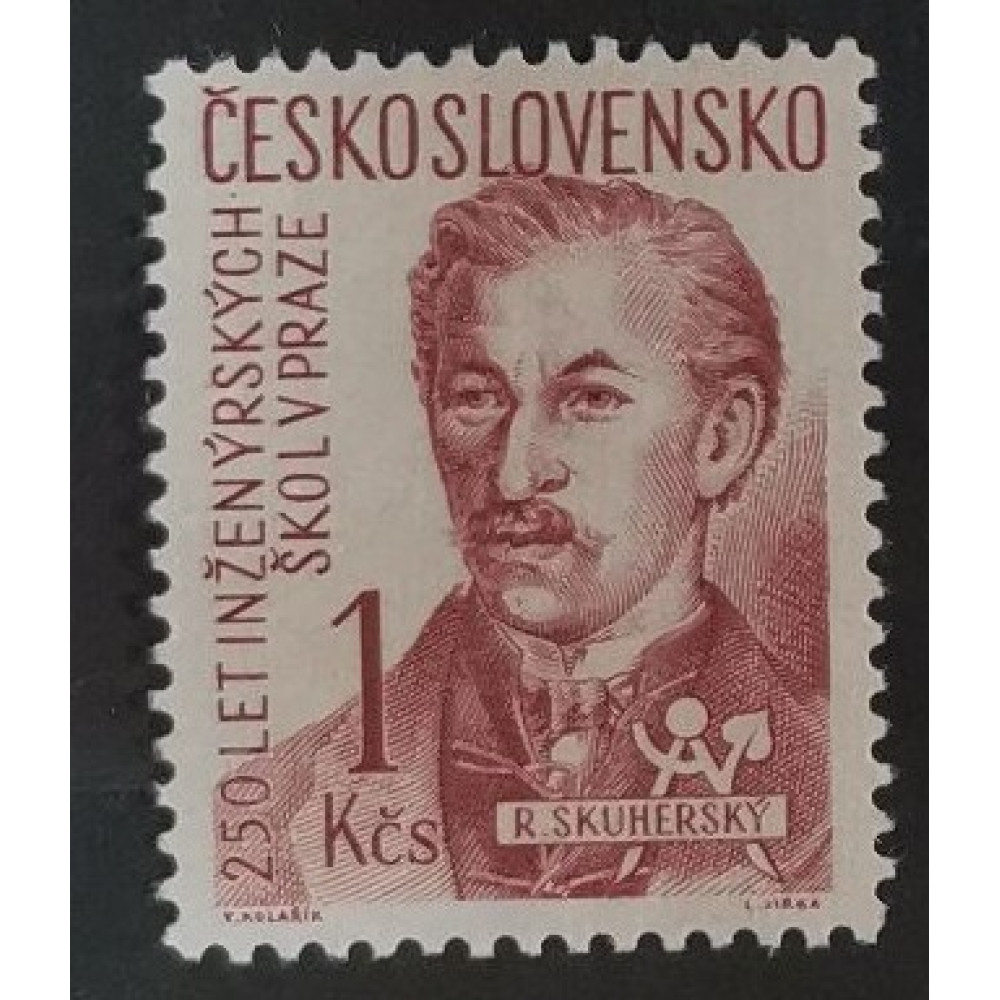 Briefmarke Tschechoslowakie, 1Kčs, Mi.1026, MH* 