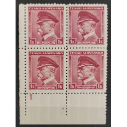 Čtyřblok ČSR, 1 K, Pof.352** Čtyřblok ČSR, 1 K, Pof.352**