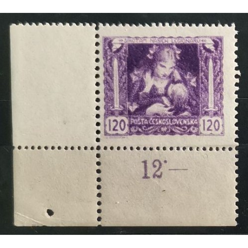 Selo com vinhetas Tchecoslováquia, 120h, Mi.39, MH*, zoubkování: B