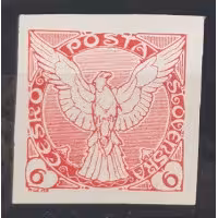 Briefmarke Tschechoslowakie, 6h, Mi.14, MH* 